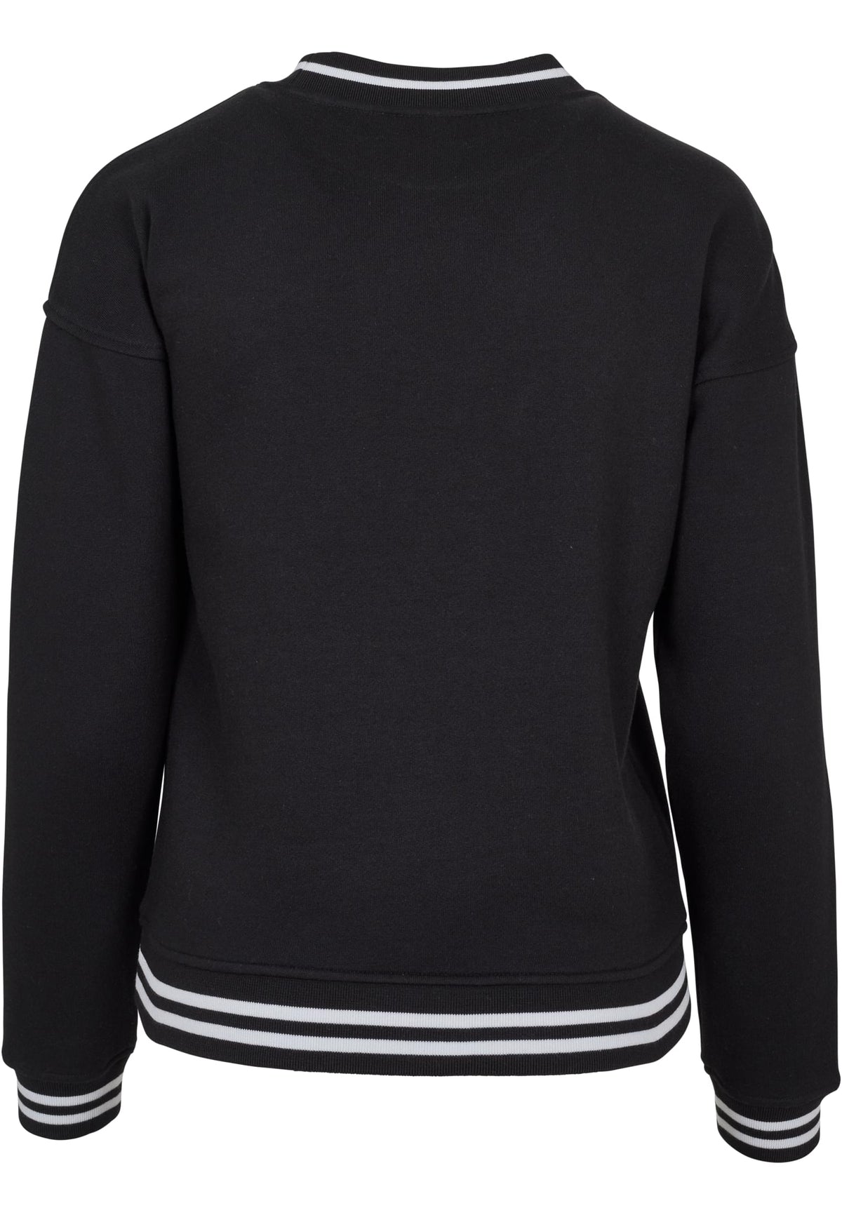 Ladies College Sweat Crew in Black-White, Rückansicht