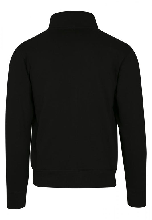 High Neck Sweat Zip Cardigan in Schwarz, Rückansicht