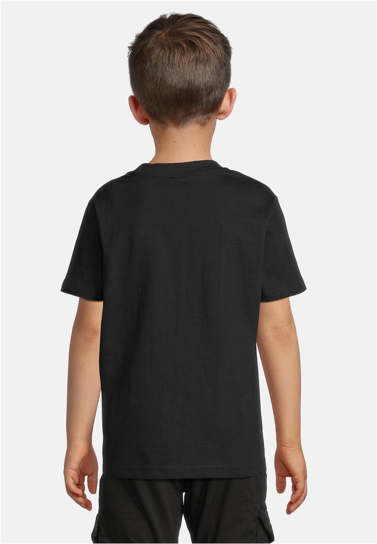 Kids Basic Tee 2-Pack in Black-Heather Grey, getragen