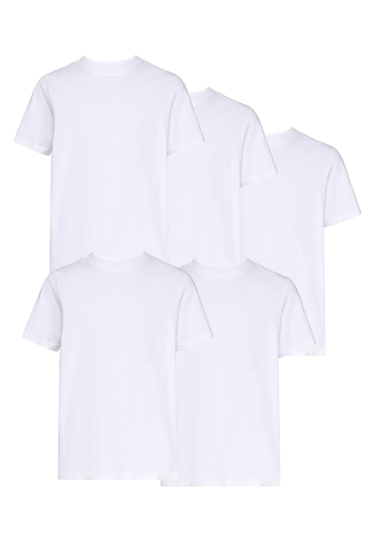 Kids Basic Tee 5-Pack in White, Detailansicht