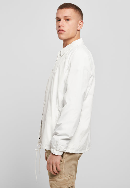 Coach Jacket in White, getragen