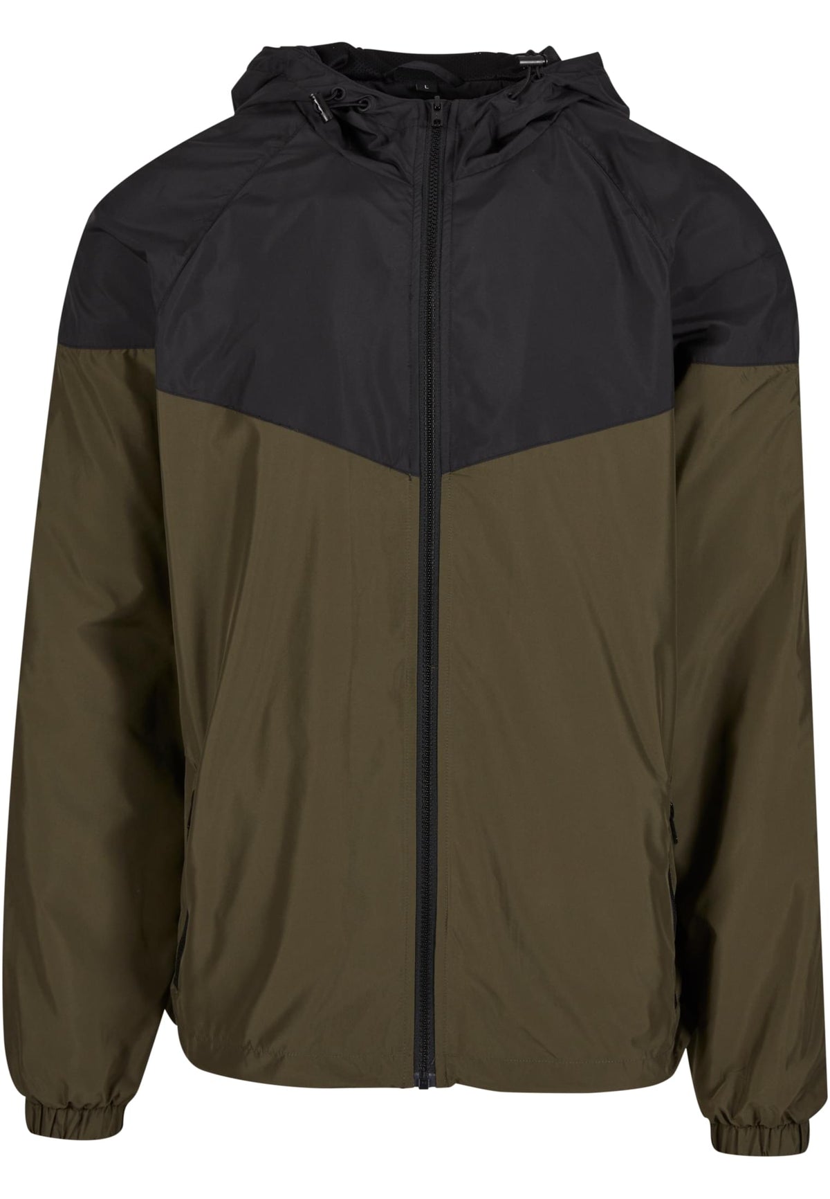 2-Tone Tech Windrunner in Dark Olive-Black, Vorderansicht