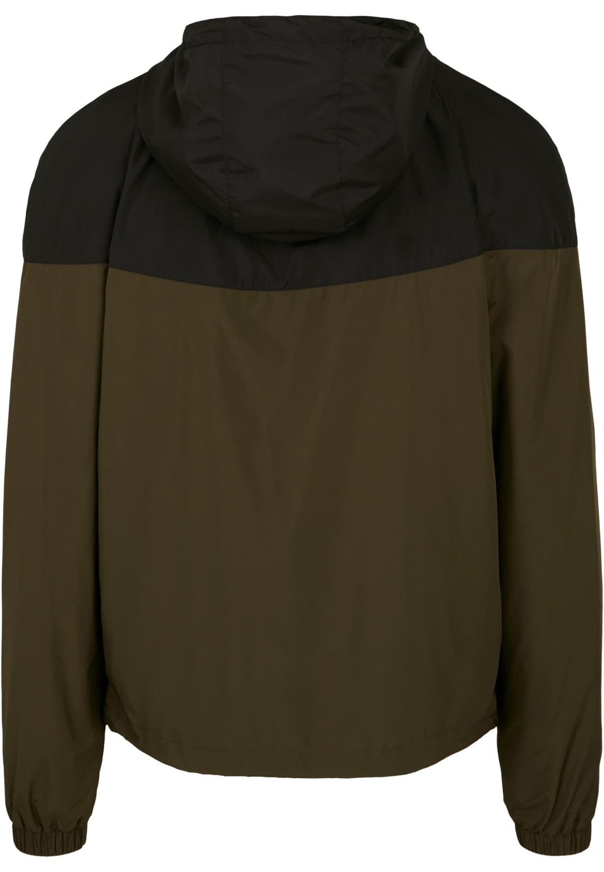 2-Tone Tech Windrunner in Blk-Dark Olive, Rückansicht