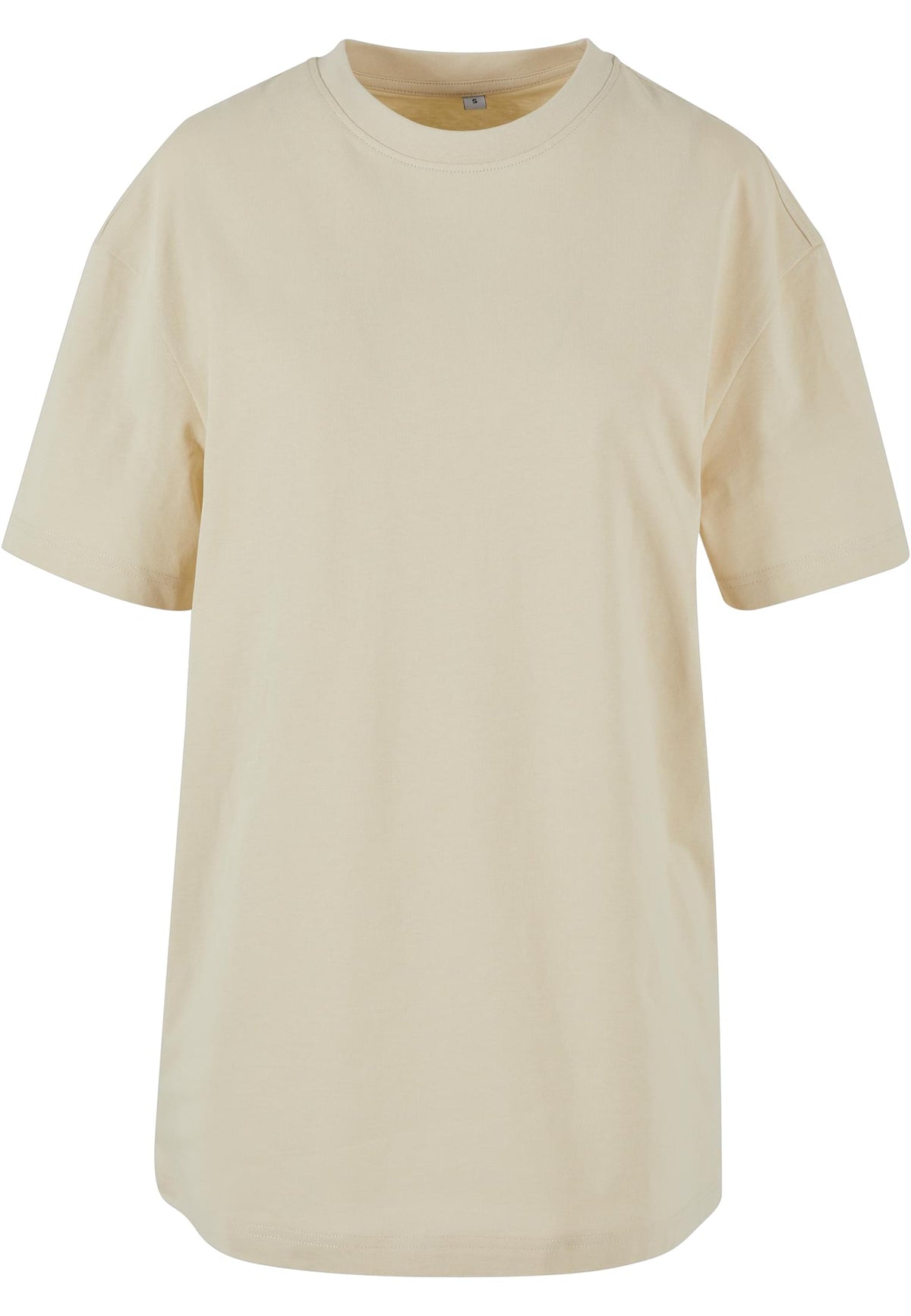 Ladies Oversized Boyfriend Tee in Sand, Vorderansicht