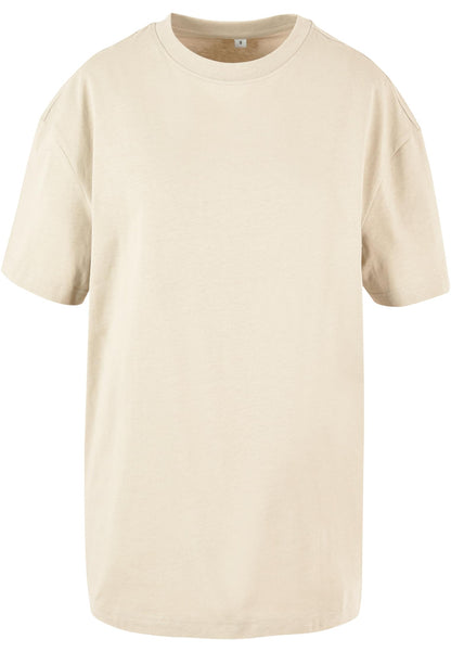 Ladies Oversized Boyfriend Tee in White Sand, Vorderansicht