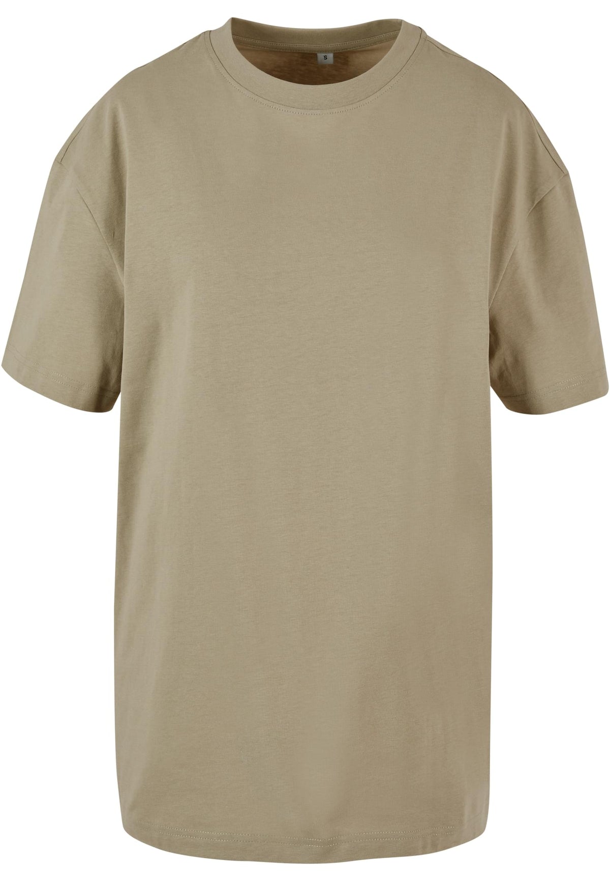 Ladies Oversized Boyfriend Tee in Pale Olive, Vorderansicht