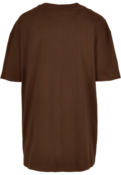 Ladies Oversized Boyfriend Tee in Chocolate Brown, Rückansicht