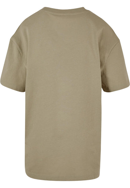 Ladies Oversized Boyfriend Tee in Pale Olive, Rückansicht