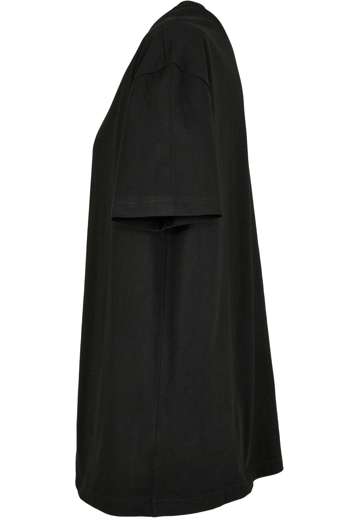 Ladies Oversized Boyfriend Tee in Schwarz, Detailansicht