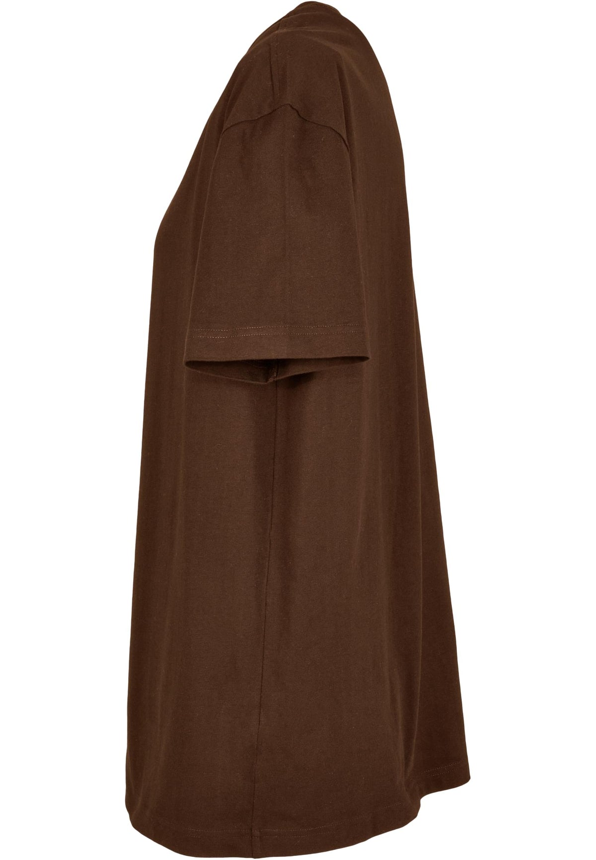 Ladies Oversized Boyfriend Tee in Chocolate Brown, Detailansicht