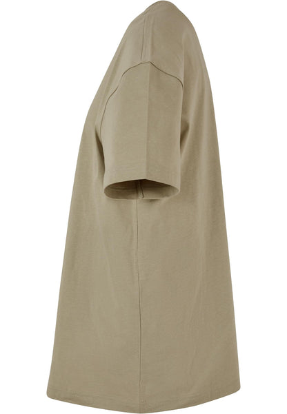 Ladies Oversized Boyfriend Tee in Pale Olive, Detailansicht