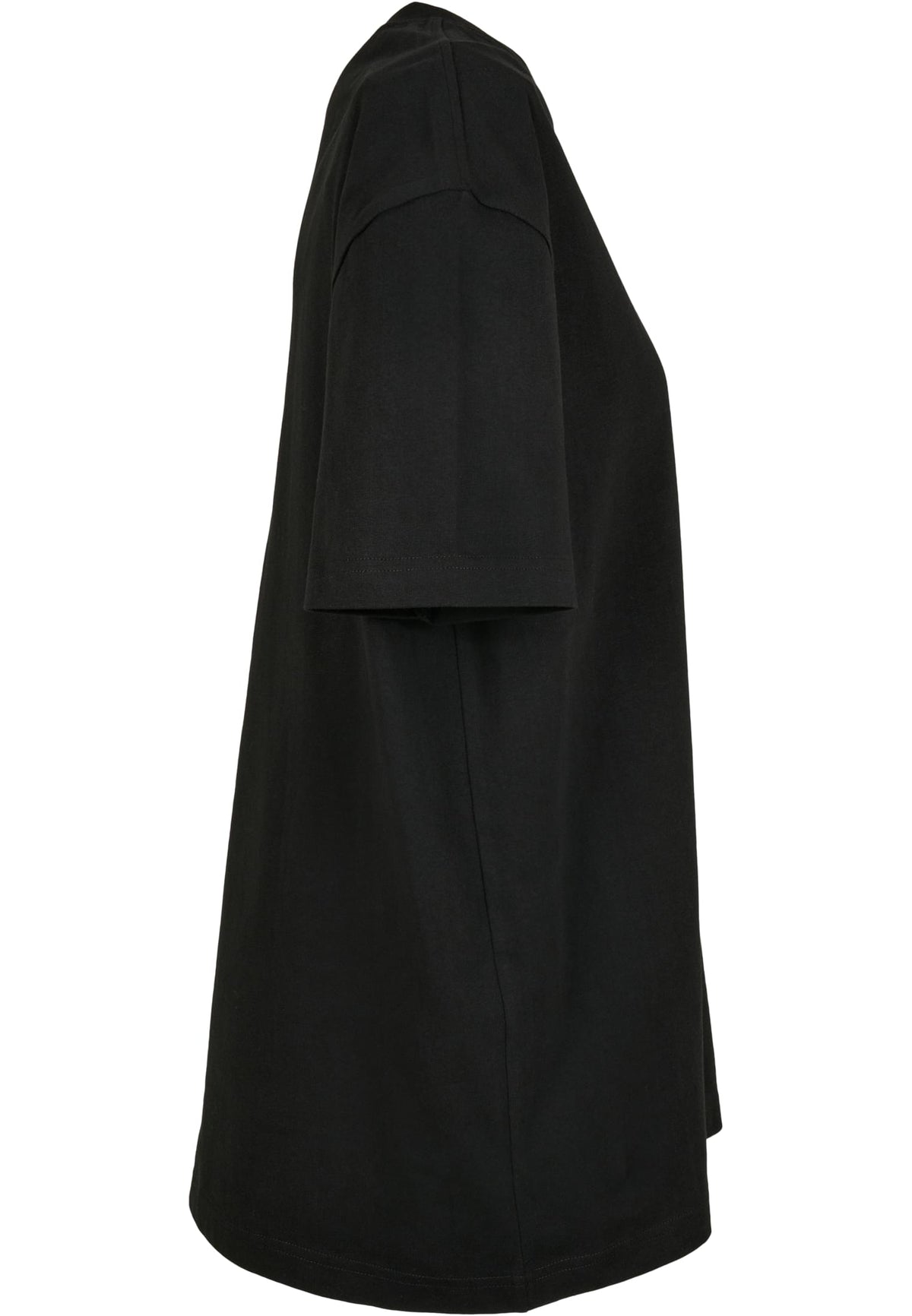 Ladies Oversized Boyfriend Tee in Schwarz, Detailansicht