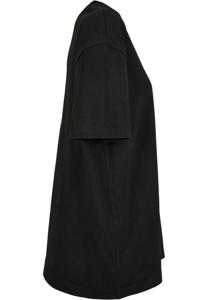 Ladies Oversized Boyfriend Tee in Schwarz, Detailansicht
