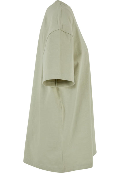 Ladies Oversized Boyfriend Tee in Soft Salvia, Detailansicht
