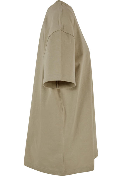 Ladies Oversized Boyfriend Tee in Pale Olive, Detailansicht