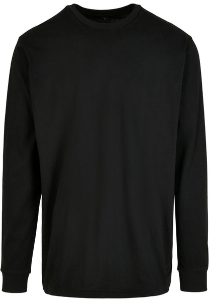 Essentials Longsleeve with Cuffrib in Schwarz, Vorderansicht