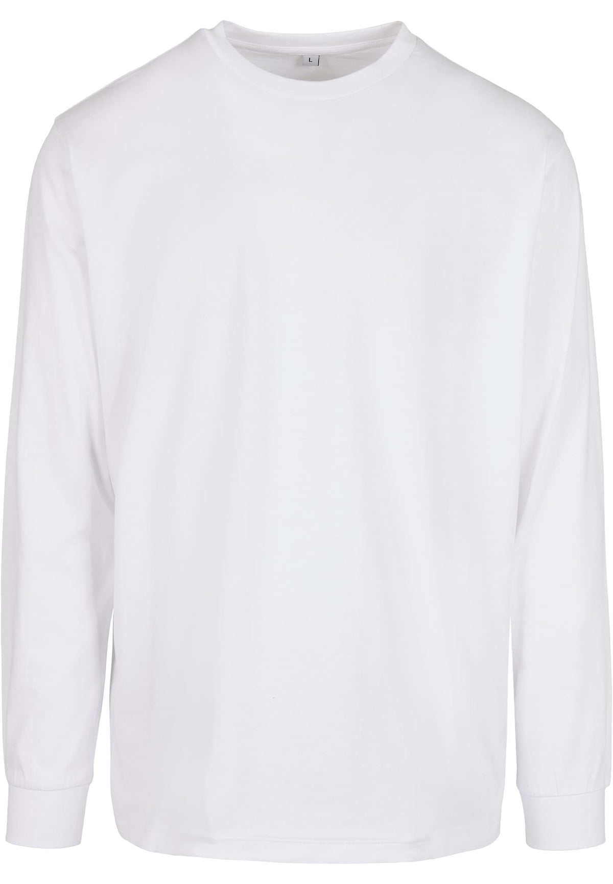 Essentials Longsleeve with Cuffrib in White, Vorderansicht