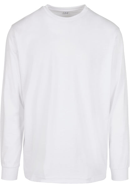 Essentials Longsleeve with Cuffrib in White, Vorderansicht