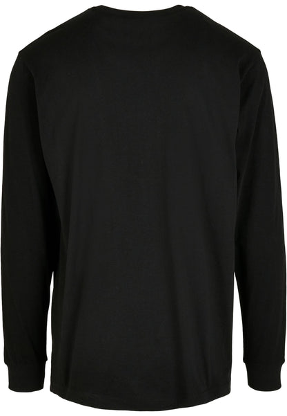 Essentials Longsleeve with Cuffrib in Schwarz, Rückansicht