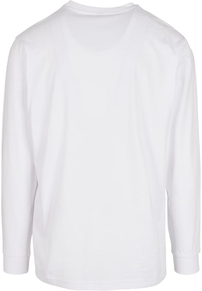 Essentials Longsleeve with Cuffrib in White, Rückansicht