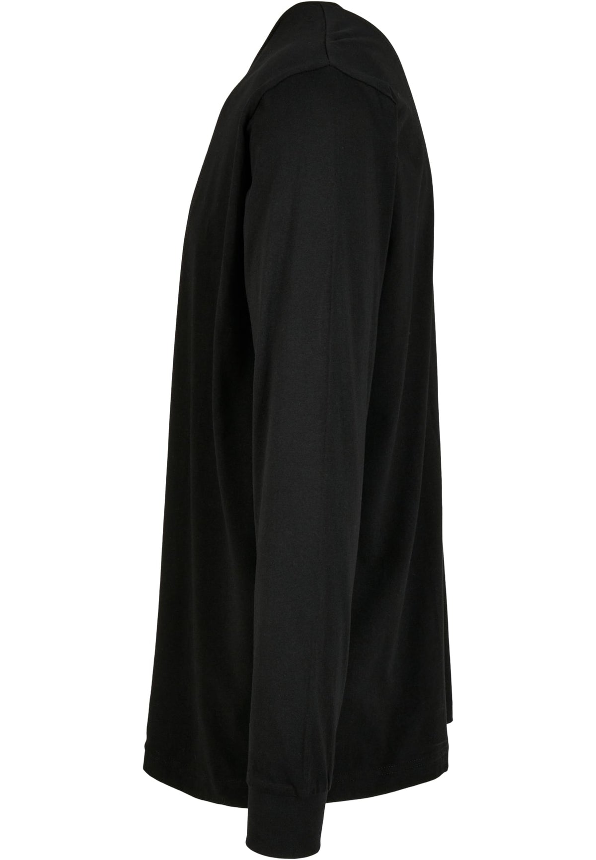 Essentials Longsleeve with Cuffrib in Schwarz, Detailansicht