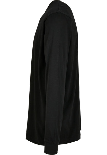 Essentials Longsleeve with Cuffrib in Schwarz, Detailansicht