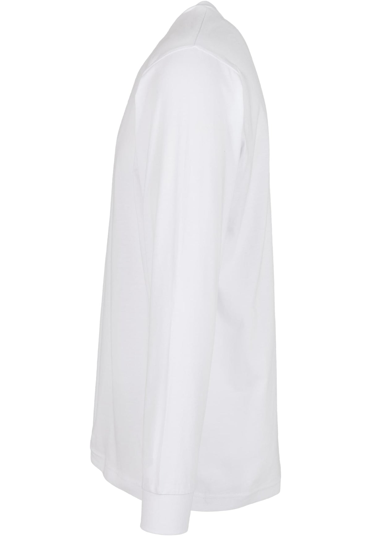 Essentials Longsleeve with Cuffrib in White, Detailansicht
