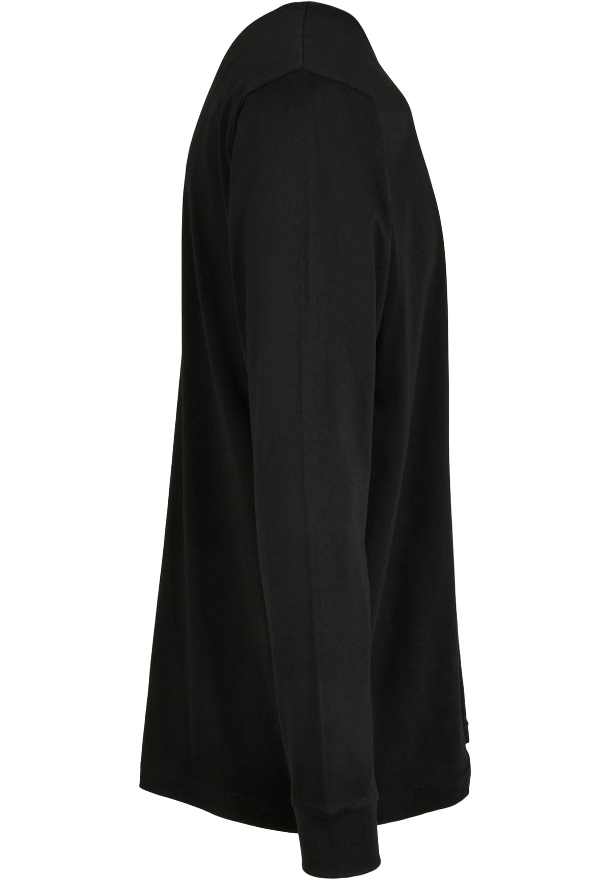 Essentials Longsleeve with Cuffrib in Schwarz, Detailansicht
