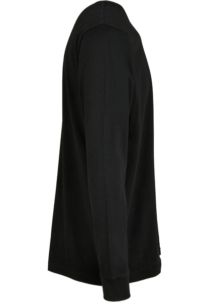Essentials Longsleeve with Cuffrib in Schwarz, Detailansicht