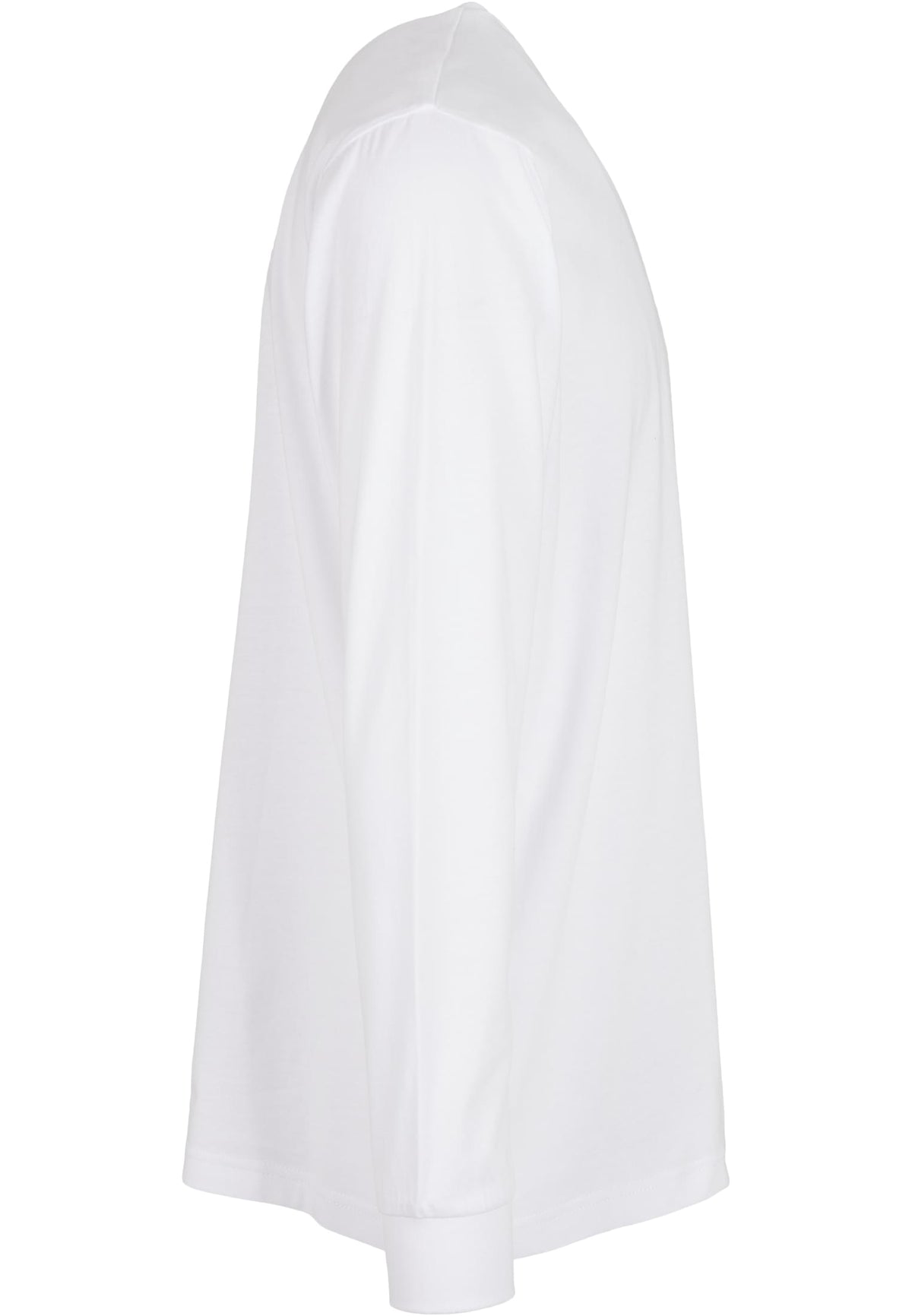 Essentials Longsleeve with Cuffrib in White, Detailansicht