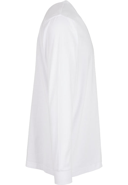 Essentials Longsleeve with Cuffrib in White, Detailansicht