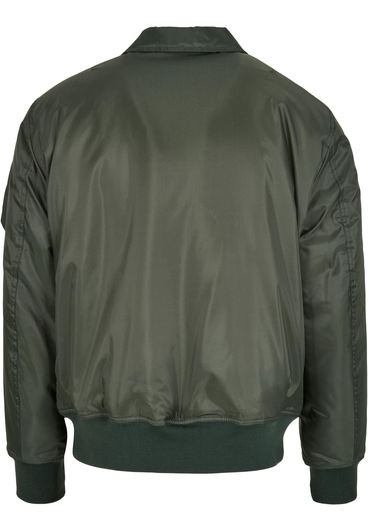 Collar Bomber Jacket in Dark Olive, Rückansicht