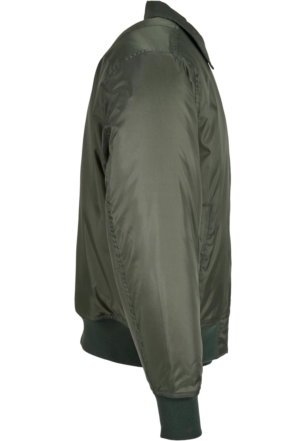 Collar Bomber Jacket in Dark Olive, Detailansicht