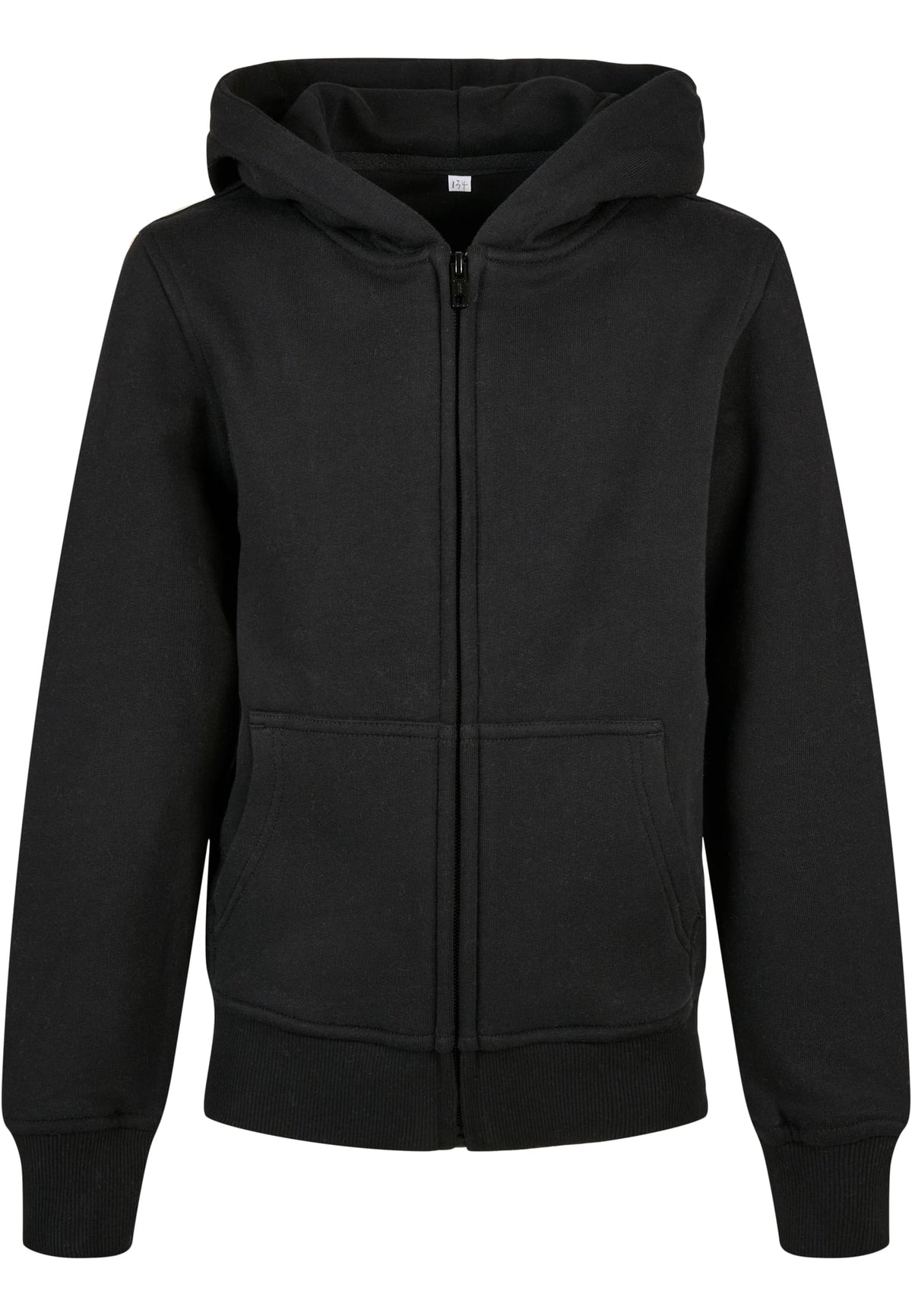 Essentials Basic Kids Zip Hoody in Schwarz, Vorderansicht