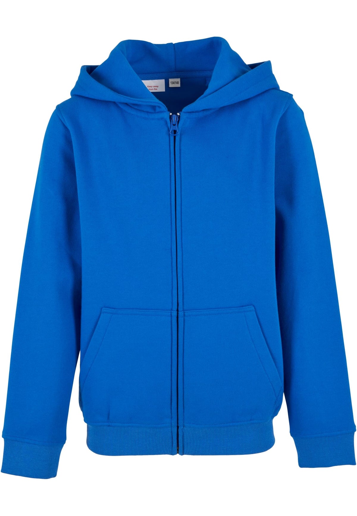 Essentials Basic Kids Zip Hoody in Intense Blue, Vorderansicht