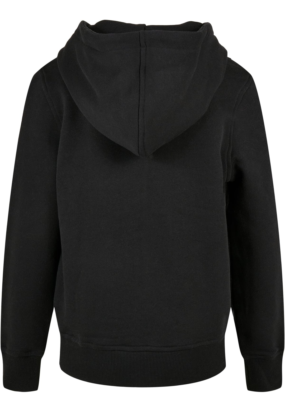 Essentials Basic Kids Zip Hoody in Schwarz, Rückansicht
