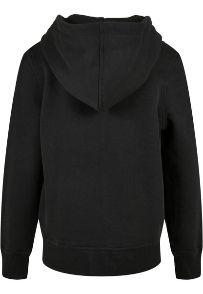 Essentials Basic Kids Zip Hoody in Schwarz, Rückansicht