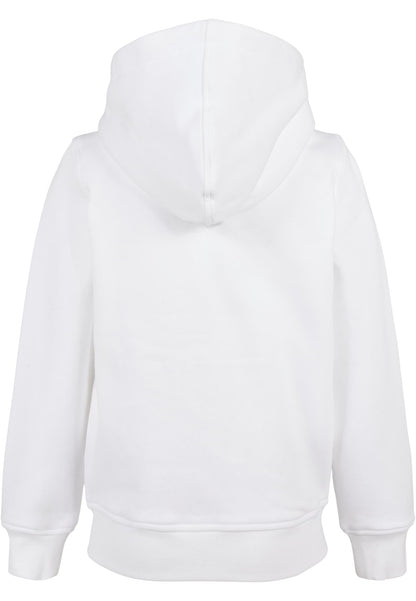Essentials Basic Kids Zip Hoody in White, Rückansicht