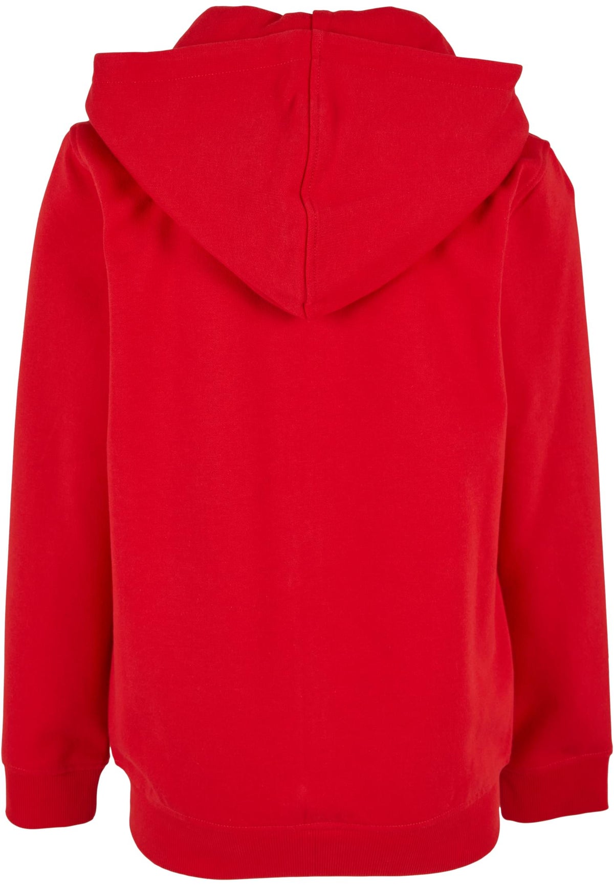 Essentials Basic Kids Zip Hoody in City Red, Rückansicht