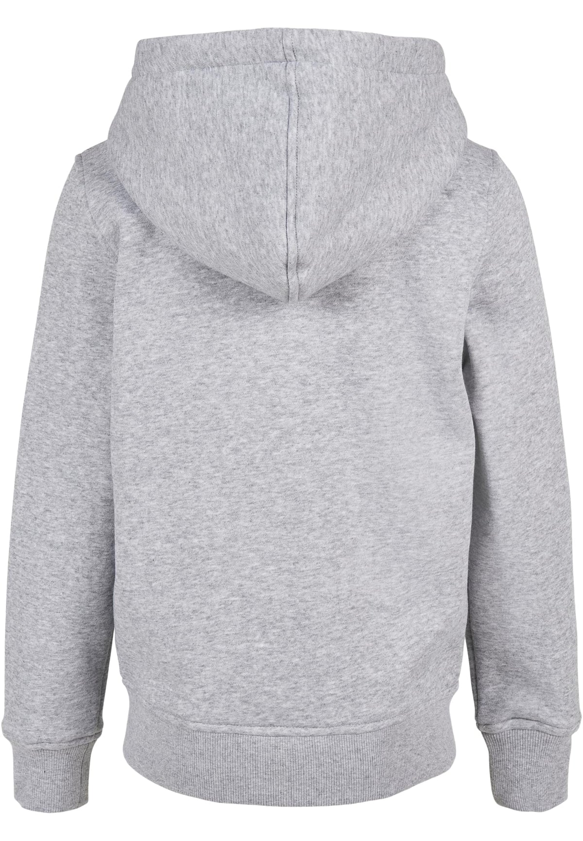 Essentials Basic Kids Zip Hoody in Heather Grey, Rückansicht