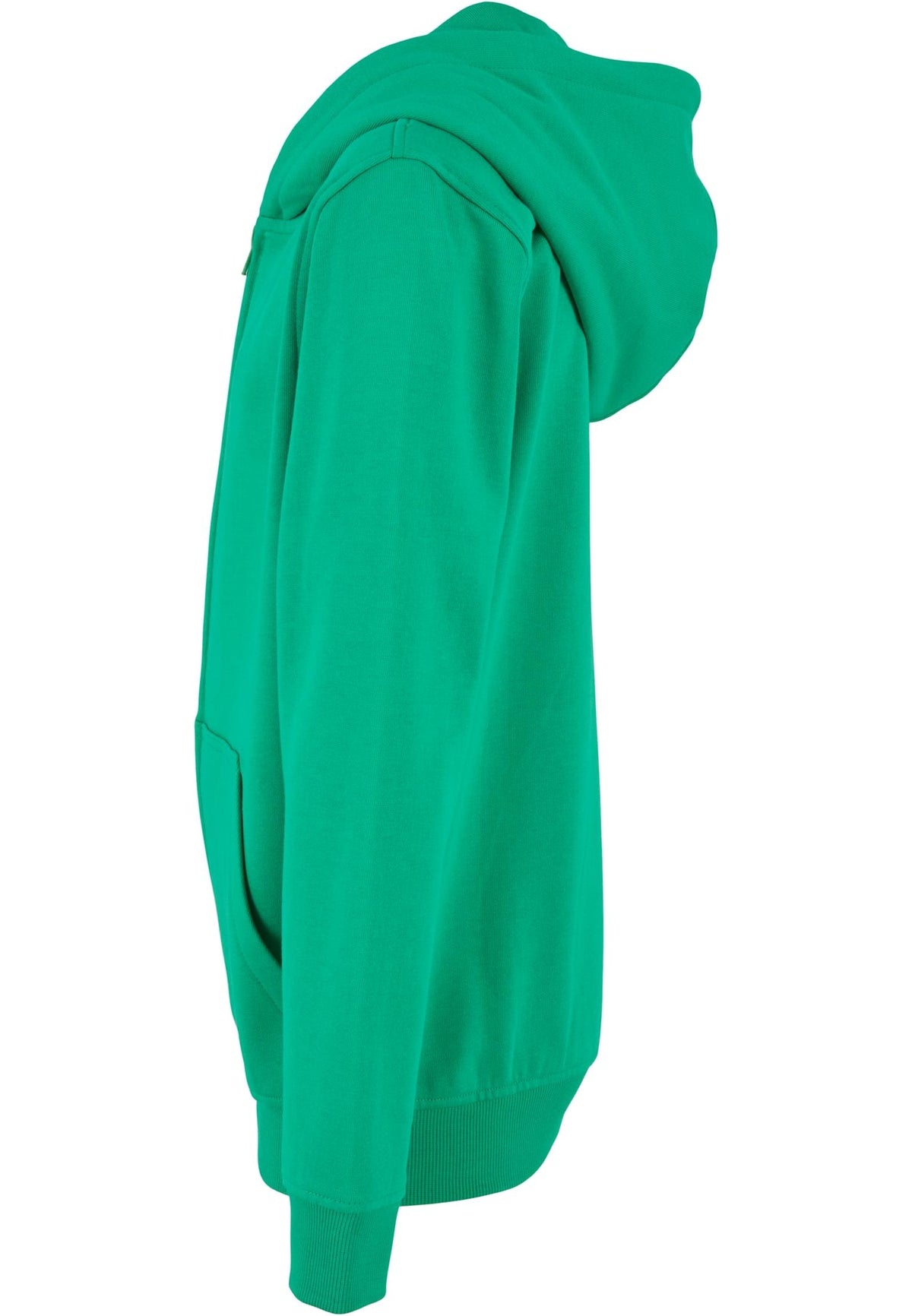 Essentials Basic Kids Zip Hoody in Grass Green, Detailansicht
