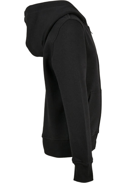 Essentials Basic Kids Zip Hoody in Schwarz, Detailansicht
