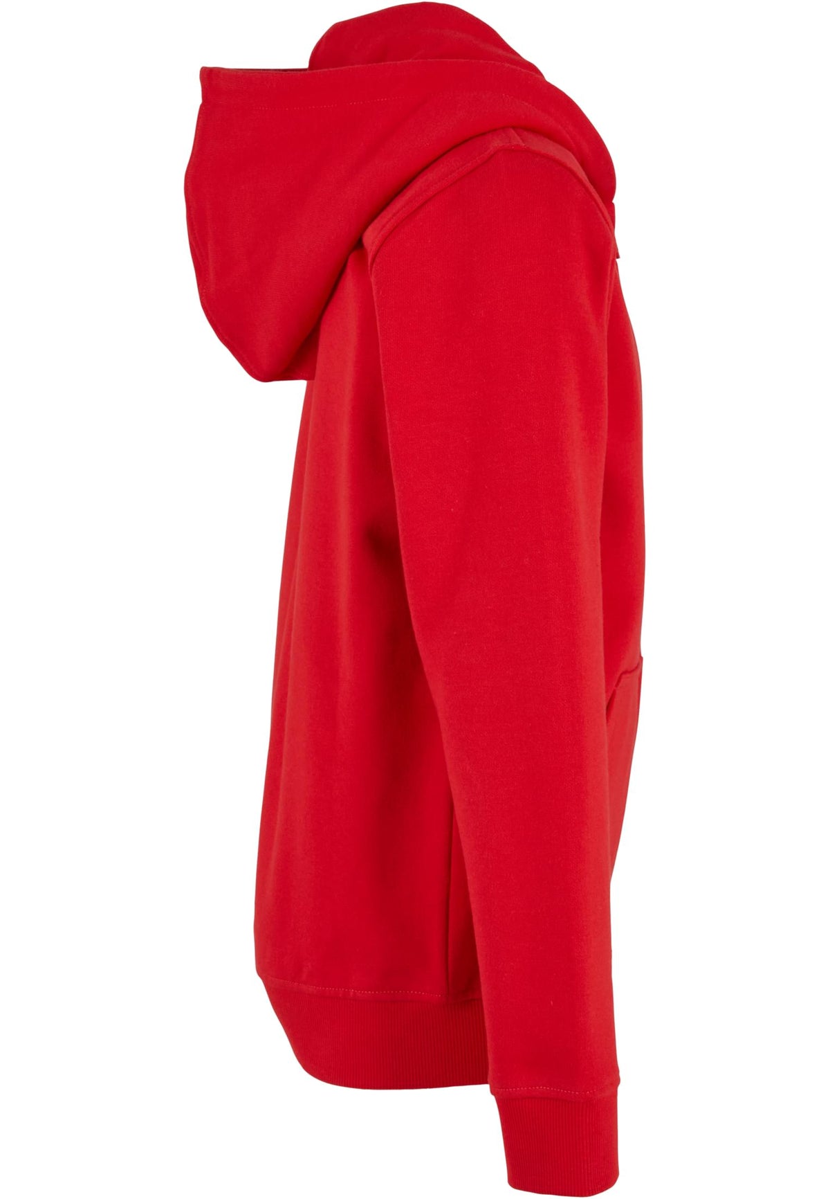 Essentials Basic Kids Zip Hoody in City Red, Detailansicht