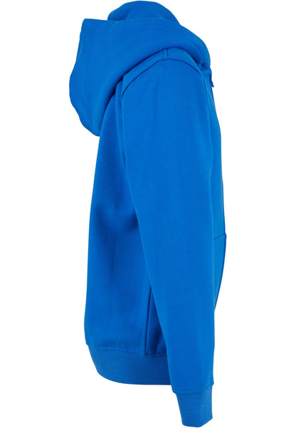 Essentials Basic Kids Zip Hoody in Intense Blue, Detailansicht