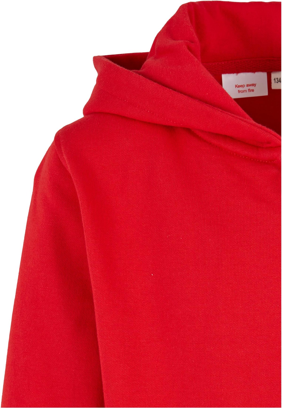 Essentials Basic Kids Zip Hoody in City Red, Detailansicht