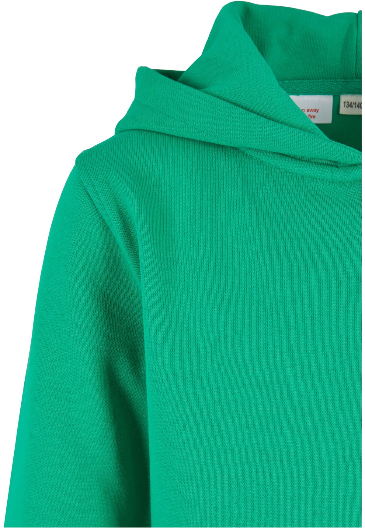 Essentials Basic Kids Zip Hoody in Grass Green, Detailansicht