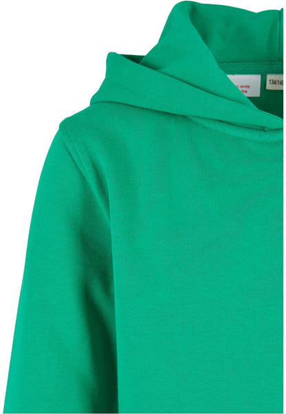 Essentials Basic Kids Zip Hoody in Grass Green, Detailansicht