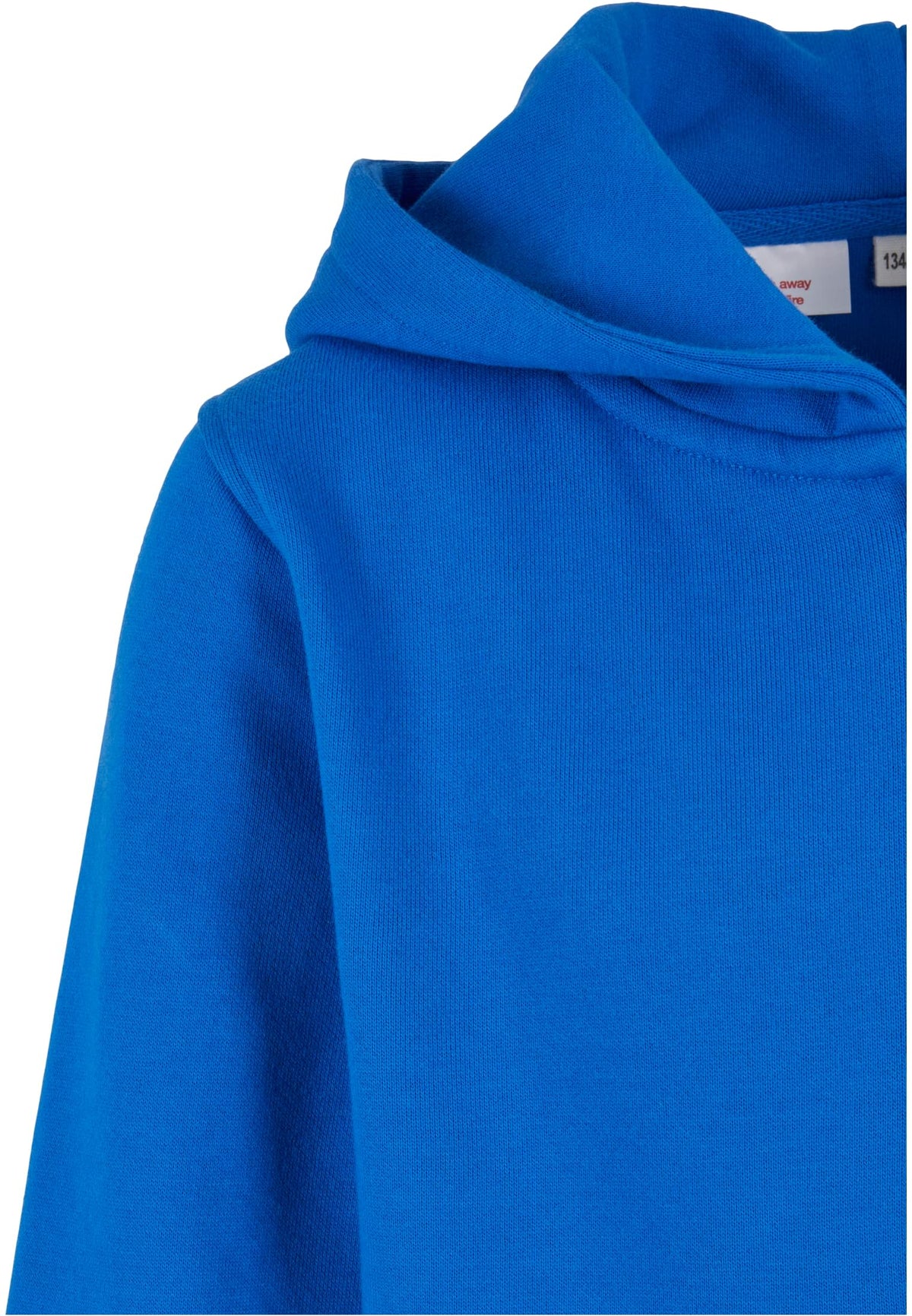 Essentials Basic Kids Zip Hoody in Intense Blue, Detailansicht