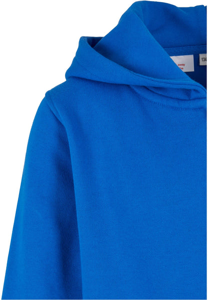 Essentials Basic Kids Zip Hoody in Intense Blue, Detailansicht