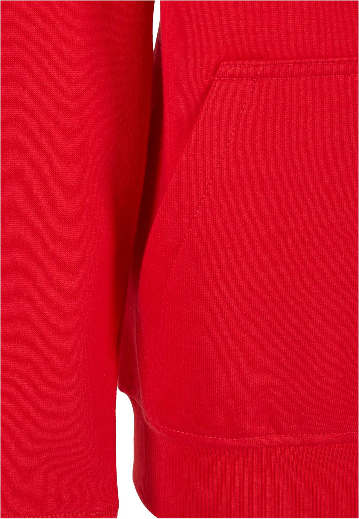 Essentials Basic Kids Zip Hoody in City Red, Detailansicht